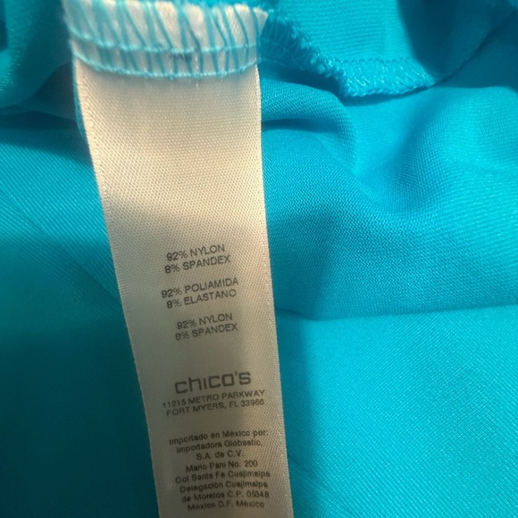Chico's Microfiber Blue/Green Tank Top Size 2/Large - Picture 5 of 8